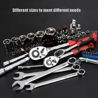 Clé à douille à cliquet professionnelle 1/2 1/4\" 3/8\" 216 pièces, kit d'outils de réparation automobile, boîte à outils manuelle, jeu de clés à douille pour voiture