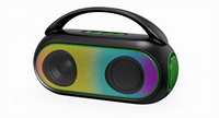 Haut-parleur Bluetooth portable sans fil avec éclairage LED RGB, mini subwoofer 8W, lecteur audio, lecteur de musique, alimentation par batterie
