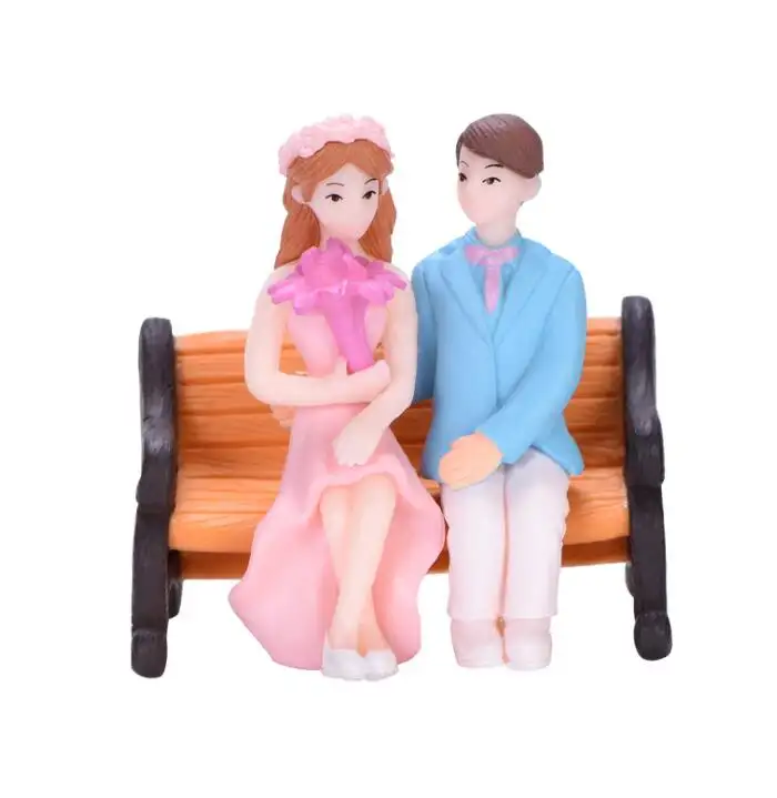 Figurines en plastique pour couples, une pièce, miniatures, personnes, adultes, couples, bébé garçon, fille, dame, petits jouets