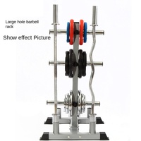 Support de rangement pour haltères en acier avec grandes et petites perforations, pour barres d'haltères, équipement de fitness à domicile, organisateur de rangement pour plaques de poids