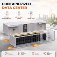 Centre de données en conteneur de 20 pieds testé en usine avec racks de serveurs de centre de données, refroidissement CA N+1 pour l'informatique de pointe