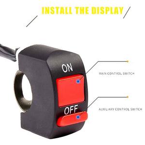 Neues Blitz motorrad EIN Aus Scheinwerfer griffsc halter Draht Elektro fahrzeug LED-Licht Doppel-Druckknopf schalter 50cm Kabel - Product Image 4