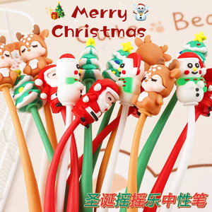 Fabricant en gros mignon <span class=keywords><strong>chat</strong></span> astronaute balançoire secouer stylo série dessin animé en plastique souple stylo papeterie cadeaux stylo de noël - Product Image 6