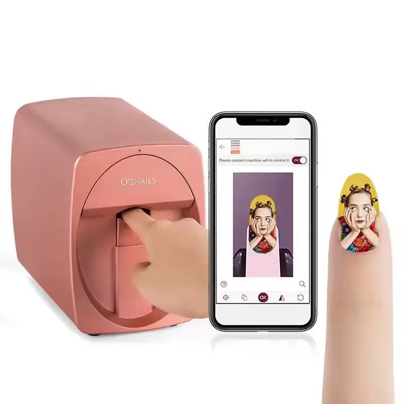 Petite machine d'impression intelligente 3D pour ongles O2 Imprimante automatique intelligente mobile Wifi DIY pour ongles