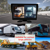 Monitor de 7 Pulgadas con 2 Entradas de Video, Cámara de Visión Trasera para Sistema de Conducción de Vehículos, Cámara de Reversa para Autobús y Camión