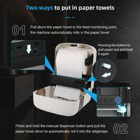 Distributeur automatique de serviettes en papier à rouleau jumbo à capteur intelligent sans contact haute capacité mural commercial