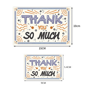 Großhandel Retro beschichtetes Papier danke Geschenk karten Bunte Grußkarten mit Hardcover - Product Image 2