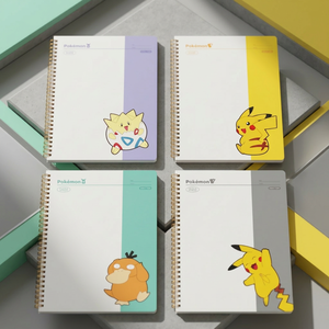 For Spiral Binding Notebook 4 PCS Korean Kids Stationery Cute Character Pikachu Gift Anime Bulk Wholesale - Product Image 3