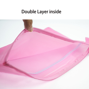 Tùy chỉnh hai lớp lưới Zip túi tài liệu A4/A5/A6 bút Lưu trữ tập tin màu PVC Văn Phòng TrườNg du lịch thư mục chủ - Product Image 4