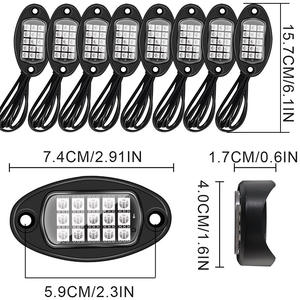 Kit de Luces LED RGB Premium para Bajos de Vehículos, 8 Módulos, IP67 Impermeable, Iluminación Todoterreno, Control Inteligente por App, Sincronización para Camiones - Product Image 5