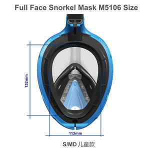 Máscara de Snorkel de Cara Completa HhaoSport para Niños, Antiderrames, con Soporte para Cámara, para Natación - Product Image 3