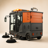 Balayeuse autoportée industrielle 48V 200Ah Batterie 9500W Autopropulsée Balayage Aspiration Suppression de la poussière