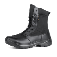 Chaussures de travail d'extérieur, bottes hautes, bottes tactiques légères, noires, unisexes