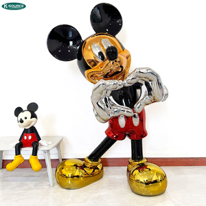 Scultura <span class=keywords><strong>di</strong></span> <span class=keywords><strong>Topolino</strong></span> a Forma <span class=keywords><strong>di</strong></span> Cuore <span class=keywords><strong>di</strong></span> Lusso, Decorazione Artistica Moderna in Resina per Casa - Product Image 1