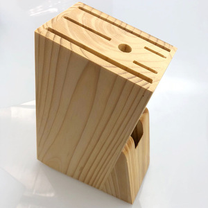Porte-couteaux en bois, capacité 7 pièces, écologique, bloc de rangement pour ustensiles de cuisine - Product Image 1