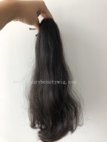 LXT101 Cuticule vierge russe ondulée Clip de cheveux humains européens Clip de griffe dans l'extension de cheveux de queue de cheval
