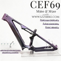 VTT électrique SZZSBIKE Bafang M510 léger, CEF69 29 pouces, frein à disque, écran DPC030, batterie 835Wh, suspension intégrale, cadre en carbone