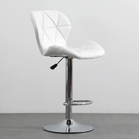 Chaise de bar de luxe italienne, réglable, moderne, simple, pivotante, tabouret haut avec dossier pour réception et caisse