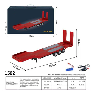 Huina 19-Kanal Huina 1501 Toucan 770s V8 6x6 RC Legierungs-Traktor-LKW 2,4 GHz 4-Kanal 1/18 Maßstab Autorisierter LKW Spielzeug für Kinder - Product Image 6