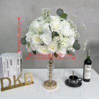Fleurs géantes en organza faites à la main, grandes fleurs en soie blanches, centre de table de mariage, boule pour la décoration d'événements et de fêtes