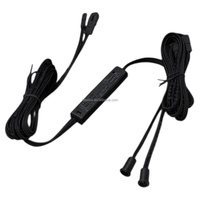 Interrupteur LED à commande centrale activé par porte, 12V/24V, encastré en ligne pour armoires, placards, penderies, Série N N09C-23
