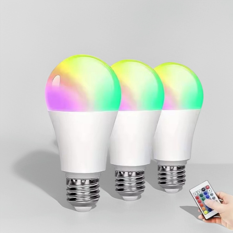 Wifi Multicolor RGBW Light Bulb with Remote 10W Dimmable Smart LED Light Bulb for Bedroom Party