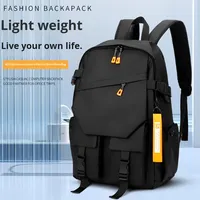 Sac à dos unisexe en jean respirant en polyester pour ordinateur portable, idéal pour les voyages d'affaires, avec bretelles incurvées, style urbain tendance