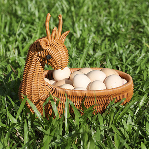 Sac à main de loisirs fait main personnalisé panier en rotin en plastique en forme d'éléphant d'animaux pour la décoration de stockage - Product Image 4