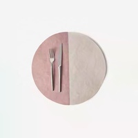 Tapis de table à manger Napperons de luxe Napperons de table Napperons ronds en cuir PU
