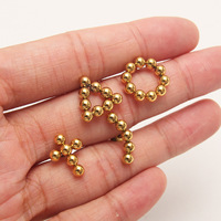 Boucles d'oreilles Huggie géométriques plaquées or 18 carats de haute qualité, bijoux en acier inoxydable brillant inaltérable, clous d'oreilles pour femmes