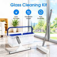 Nettoyeur de vitres et grattoir en microfibre pour intérieur et extérieur, vitres, verre, nettoyage multifonctionnel du pare-brise de voiture