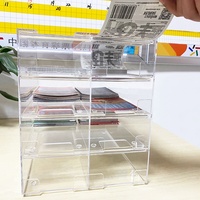 Magasin de loterie 4 couches logo personnalisé comptoir en plastique billet de loterie présentoir distributeur boîte de loterie en acrylique transparent