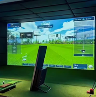 Simulateur de golf interactif automatique pour salle de jeux, panneau mural pour aire de jeux, parc de trampolines avec simulateur de projection