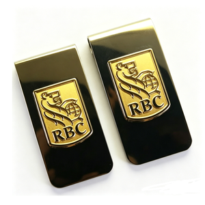 Custom Zinc Alloy Money <b>Clip</b>-Maple Leaf Logo Black & Gold Dual-Tone Angel Theme Chinese New Year Corporate Promotional Cash <b>Clip</b> - Product Image 3