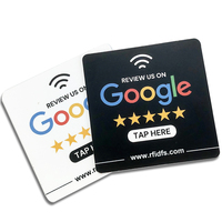 Autocollant de carte de visite NFC RFID carré, carte de membre, carte cadeau avec code QR, étanche, pour Google Review