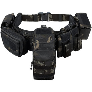 Ceinture tactique d'extérieur réglable camouflage, équipement modulaire, confortable pour l'entraînement, ceintures Molle de service avec pochettes à outils - Product Image 1