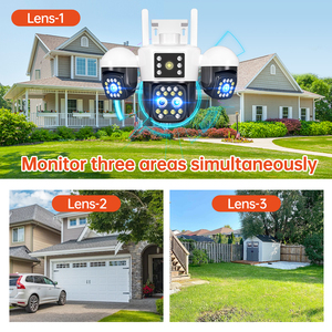12MP 돔 <span class=keywords><strong>CCTV</strong></span> 실외 보안 카메라 4K 풀 컬러 야간 투시 모션 감지 AI 인체 추적 IP WIFI PTZ 카메라 - Product Image 3