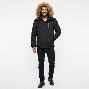 Veste parka à capuche thermique pour homme automne-hiver, nouvelle mode, manteau décontracté avec doublure en polaire épaisse, imperméable, rembourrage en coton - Product Image 1