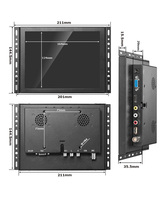 Écran tactile capacitif à cadre ouvert de 8 pouces, haute luminosité 800 nits, résolution 1024x768, interface VGA/USB