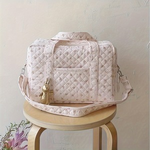 <span class=keywords><strong>Sac</strong></span> de voyage en coton matelassé personnalisé, imprimé floral sans couture, <span class=keywords><strong>sac</strong></span> <span class=keywords><strong>à</strong></span> <span class=keywords><strong>langer</strong></span> pour maman, léger et volumineux, <span class=keywords><strong>sac</strong></span> de voyage pour voyage - Product Image 1