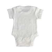 Conjunto de regalo de verano de una pieza para recién nacido, pelele de algodón 100% con estampado dorado y manga corta con botones a presión, embalaje en caja.