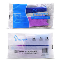 Juego de Pedicura Profesional Desechable de 5 Piezas en Color Azul, Juego de Herramientas para Uñas 5 en 1, Venta al por Mayor
