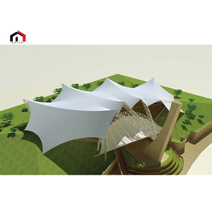 Structure de membrane tendue en PVDF architecturale moderne, auvent de toit tendu électrique pour stade - Product Image 2