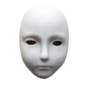 Máscara de cerâmica italiana, máscara para decoração caseira do oem, itens de biscoito branco diy, festa, halloween, máscaras não pintadas