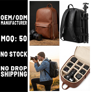 Profesional hecho de alta calidad personalizado hacer cuero cámara video bolsas DSLR Cámara <span class=keywords><strong>mochila</strong></span> <span class=keywords><strong>para</strong></span> fotografía - Product Image 1