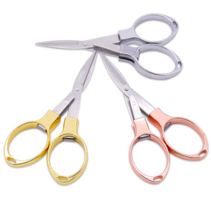 New Fishing Hộ Gia Đình Pocket Cắm Trại Di Động Chuyến Đi Thép Không Gỉ Multitool Nhỏ Rose Gold Folding <span class=keywords><strong>Scissors</strong></span> - Product Image 4