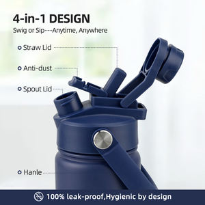 Flacon à vide en acier inoxydable de 18oz avec logo personnalisé bouteille d'eau isolée étanche pour l'extérieur et les voyages - Product Image 2