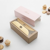 Boîte d'emballage pour biscuits au chocolat, boîte cadeau en carton de luxe avec logo personnalisé et fenêtre transparente pour biscuits, bonbons, desserts, vente en gros