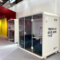 Cabine d'enregistrement mobile insonorisée moderne en aluminium et studio, salle de batterie personnalisée, entrepôt de diffusion en direct, pod de bureau à domicile
