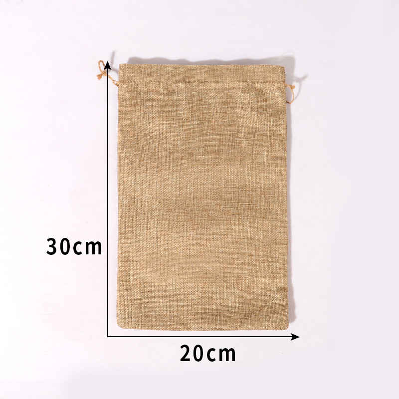 Sac en chanvre style corde de chanvre 2030cm-couleur chanvre originale